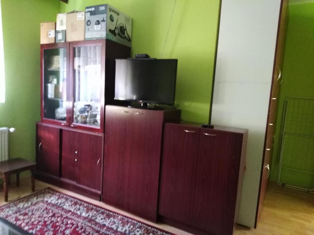 Kuchyň nebo kuchyňský kout v ubytování Smestaj Veselka