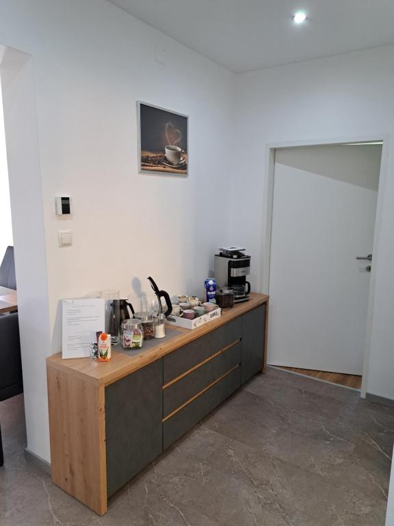 Kuchyň nebo kuchyňský kout v ubytování Ferienapartment "Zur Linde"