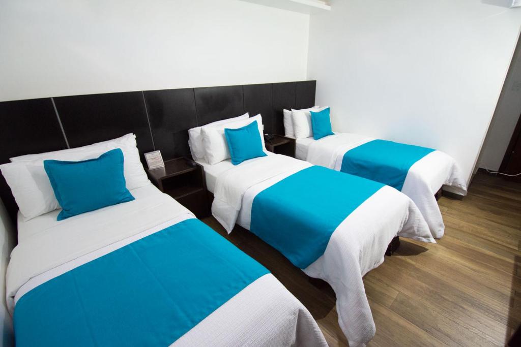 Postel nebo postele na pokoji v ubytování Hotel Plaza Victoria