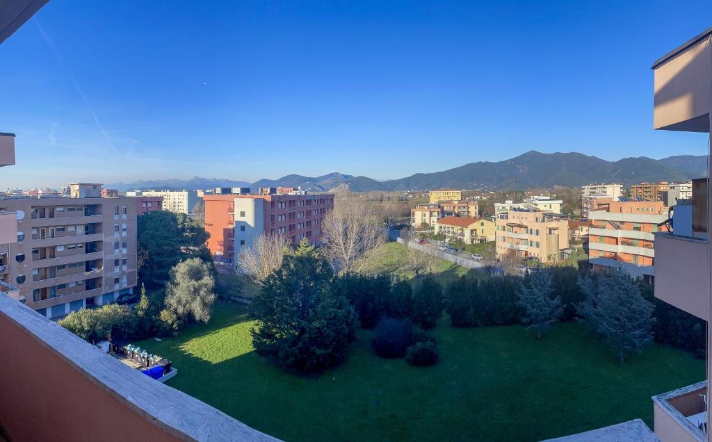 una vista aerea di un parco in una città di Attico panoramico a Pisa