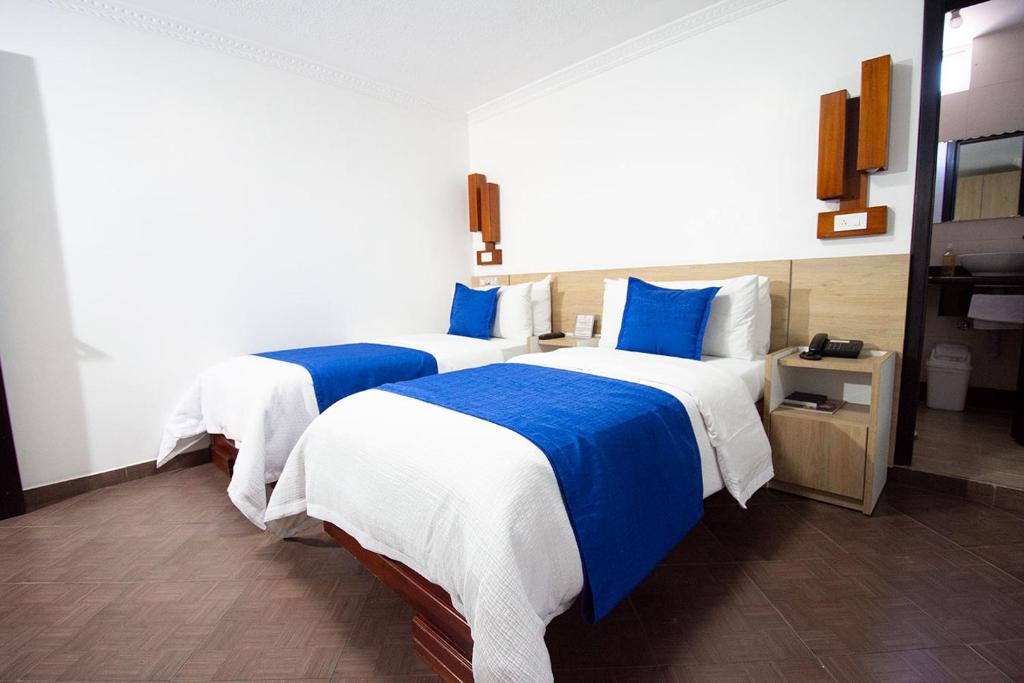 Postel nebo postele na pokoji v ubytování Hotel Plaza Victoria