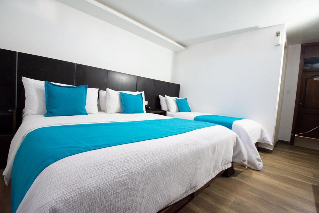 Postel nebo postele na pokoji v ubytování Hotel Plaza Victoria