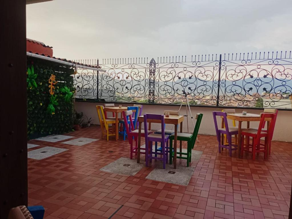 Balkón nebo terasa v ubytování La iguana café y más