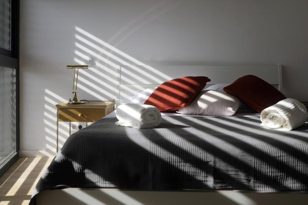 Postel nebo postele na pokoji v ubytování Casa moderna y confortable en el corazón del Empordà