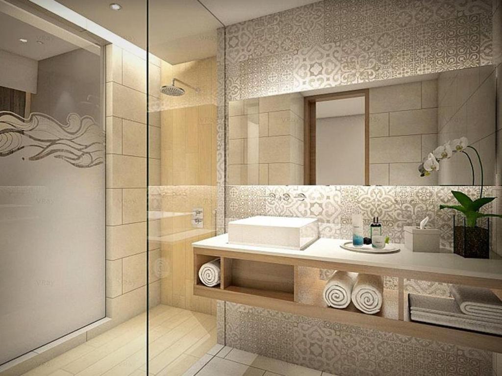 Koupelna v ubytování Hotel Santika Premiere Beach Resort Belitung