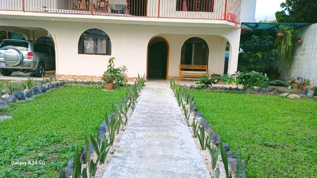 a walkway in front of a house at Alina's House in Fortuna