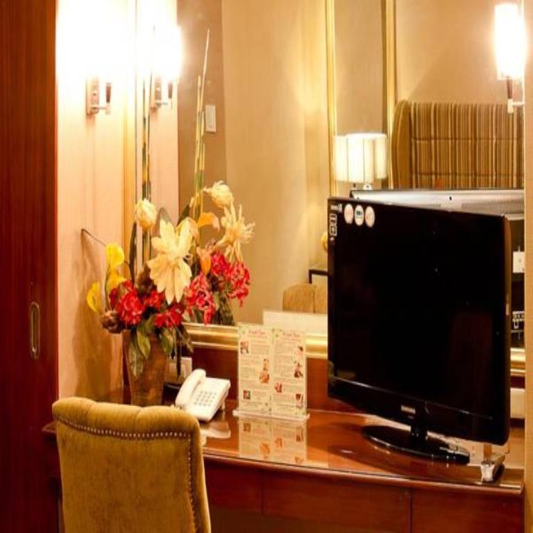 TV a/nebo společenská místnost v ubytování Royal Garden Hotel
