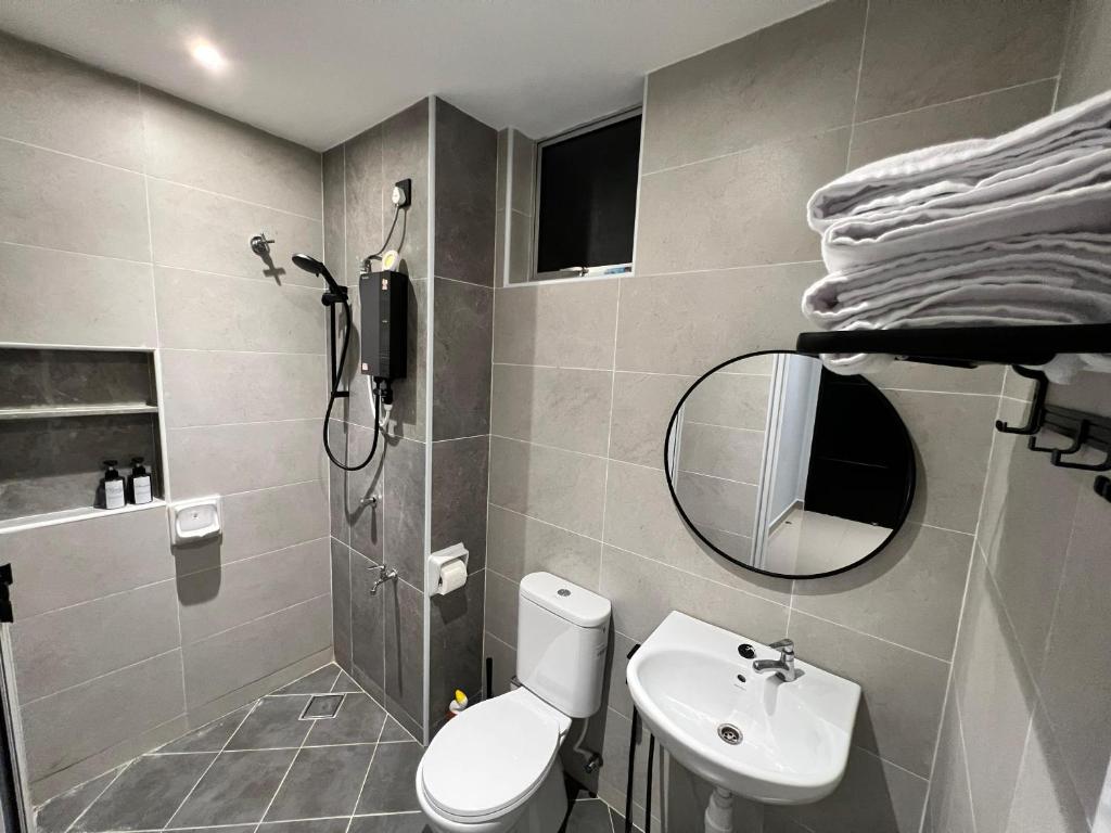 Koupelna v ubytování Luxe J Homestay