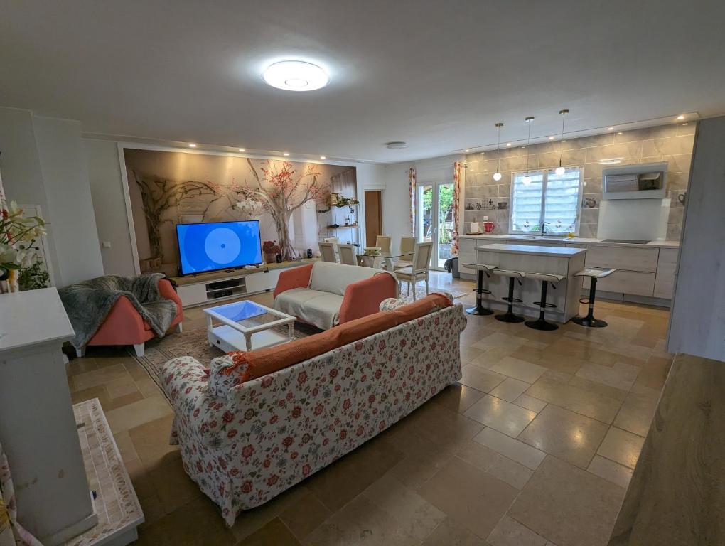Μια τηλεόραση ή/και κέντρο ψυχαγωγίας στο Villa Coeur des Plaines
