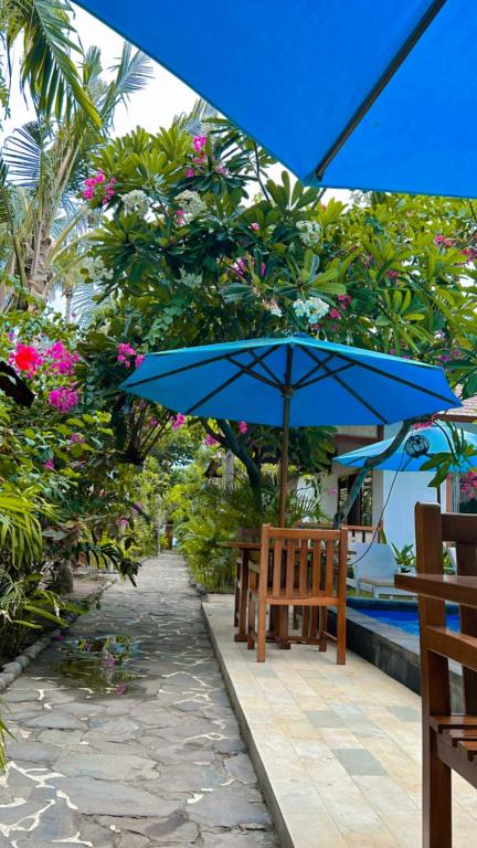 Zahrada ubytování Unzipp Bungalows Gili Air