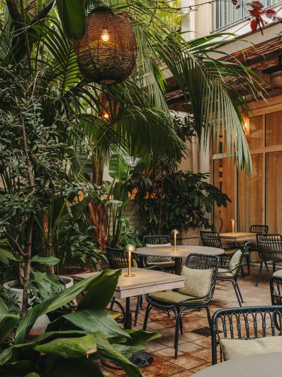 Vonkajšia záhrada v ubytovaní Hotel Pulitzer Barcelona