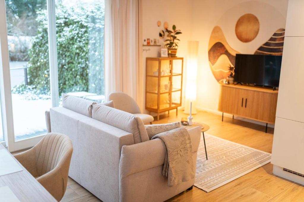 Posezení v ubytování Residenz - Lichtermeer - Seeterrasse - Sauna - Parkplatz
