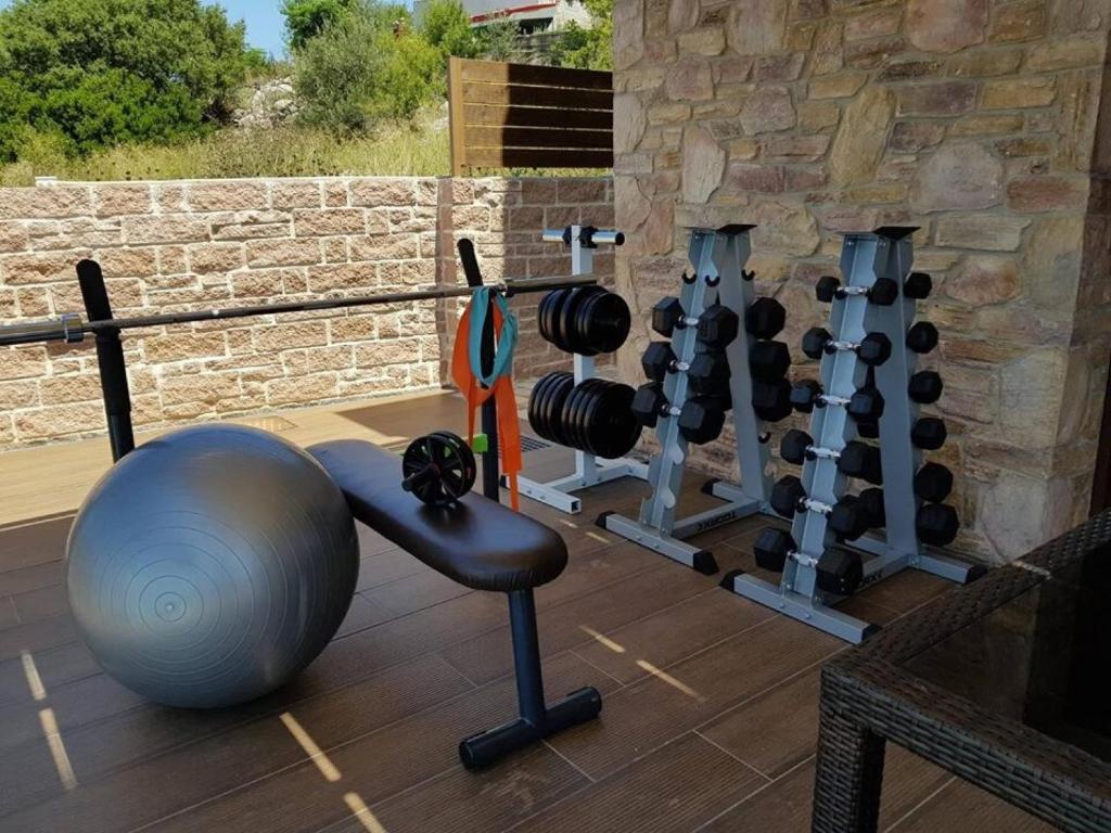 Fitness centrum a/nebo fitness zařízení v ubytování Entheos Private Villa Fiskardo Kefalonia Greece
