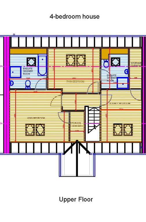 Půdorys ubytování Westertonhill Lodge 4 Newbuild with Hot Tub Option