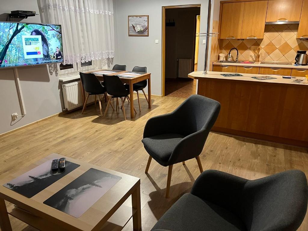 Kuchyňa alebo kuchynka v ubytovaní Apartament Kudowa Zdrój - Słone 60m2
