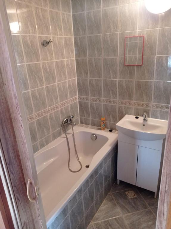Koupelna v ubytování Apartmán Chroustkov