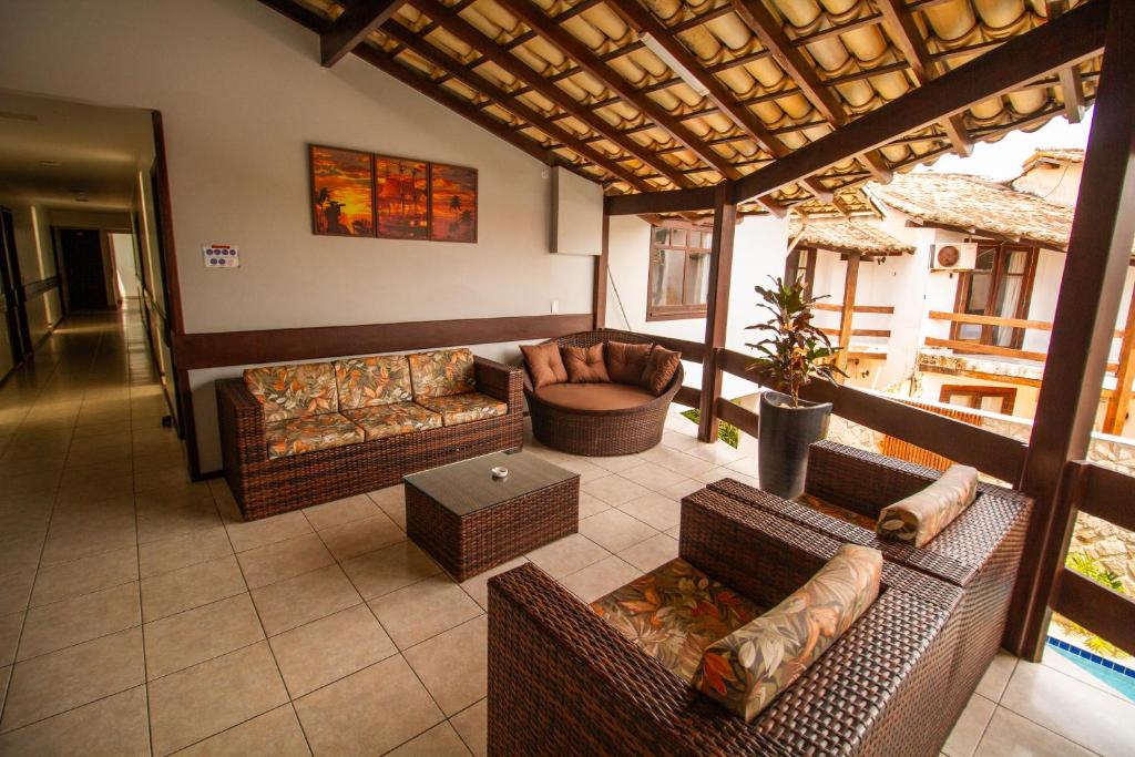 Uma área de estar em Hotel Bem Brasil