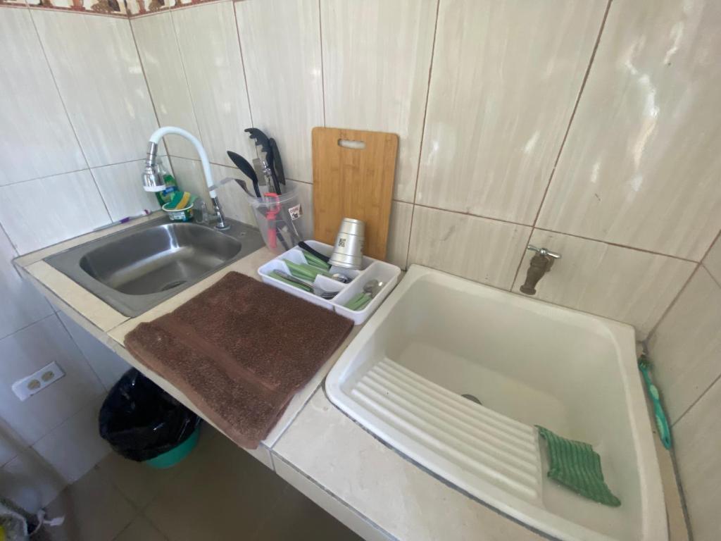 Koupelna v ubytování Acogedora vivienda anexa en un barrio tranquilo