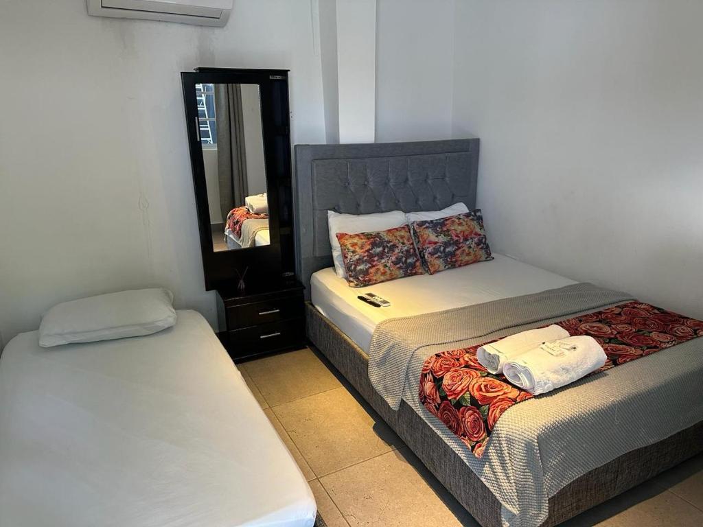 Postel nebo postele na pokoji v ubytování Hotel CastilloMar