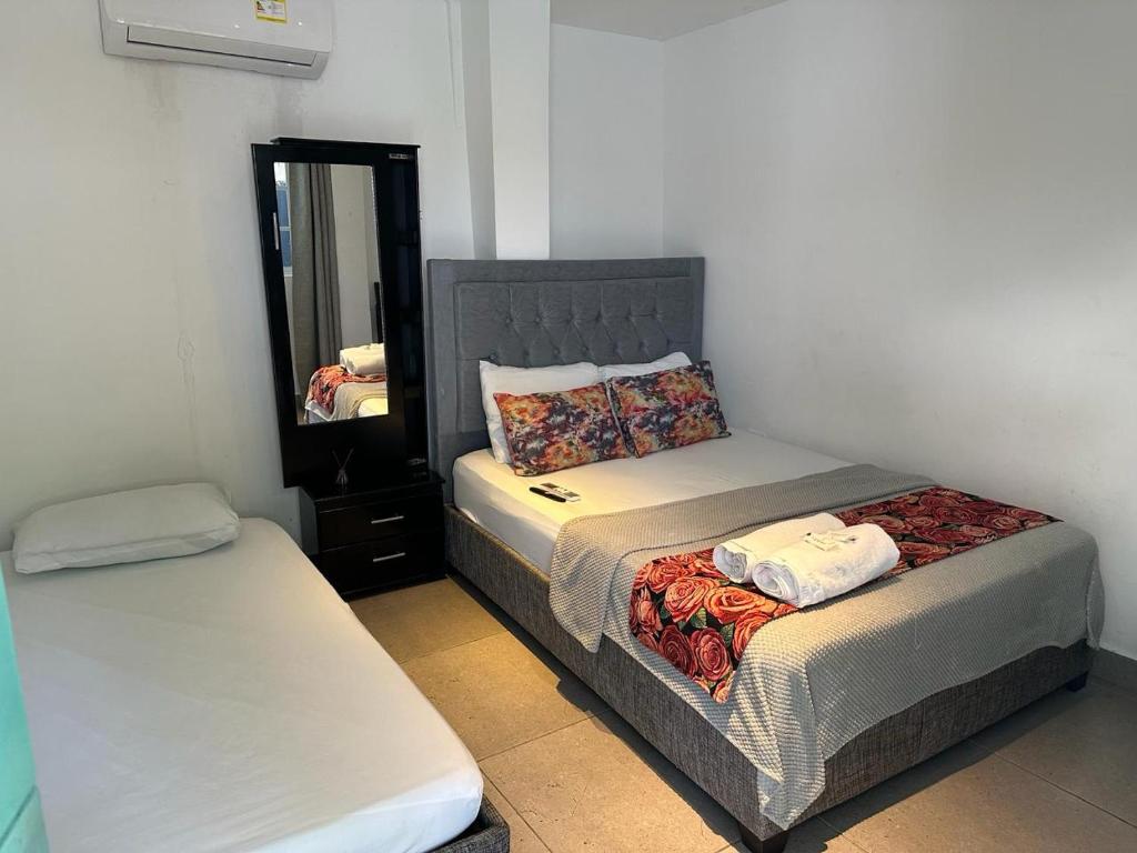 Postel nebo postele na pokoji v ubytování Hotel CastilloMar