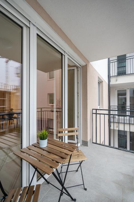 Balkón alebo terasa v ubytovaní Szabolcs Apartments