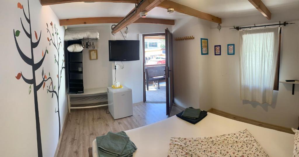 Postel nebo postele na pokoji v ubytování Bazart Vama Veche