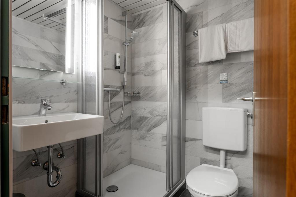 Koupelna v ubytování Hotel Spahr