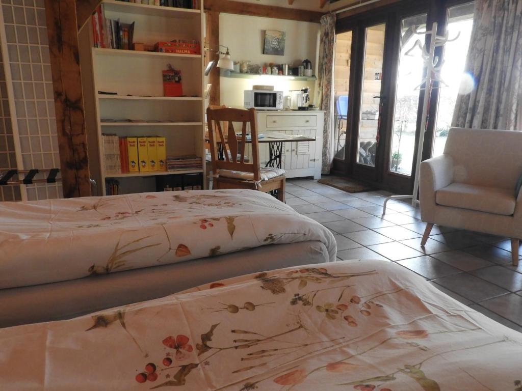Een bed of bedden in een kamer bij Bed&Breakfast 't Eikeltje