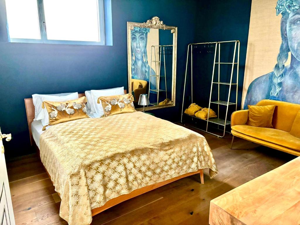 Postel nebo postele na pokoji v ubytování SONNEN Loft Bern - Bed & Breakfast