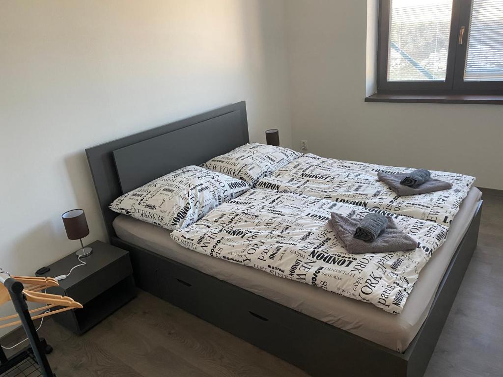 Postel nebo postele na pokoji v ubytování Apartmán pod Pálavskými vrchy