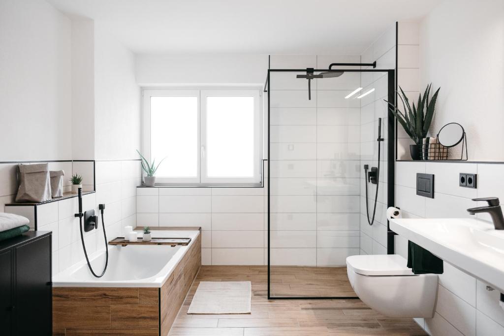 Koupelna v ubytování Design Apartment 128qm mit Ausblick
