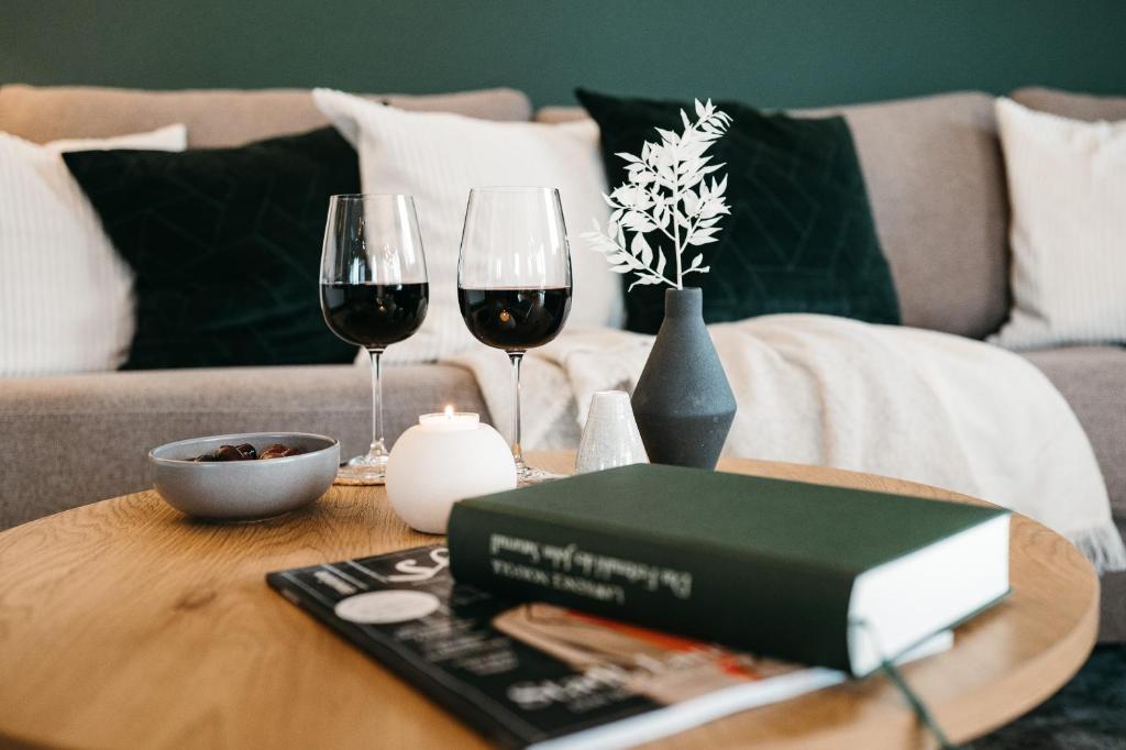 Posezení v ubytování Design Apartment 128qm mit Ausblick