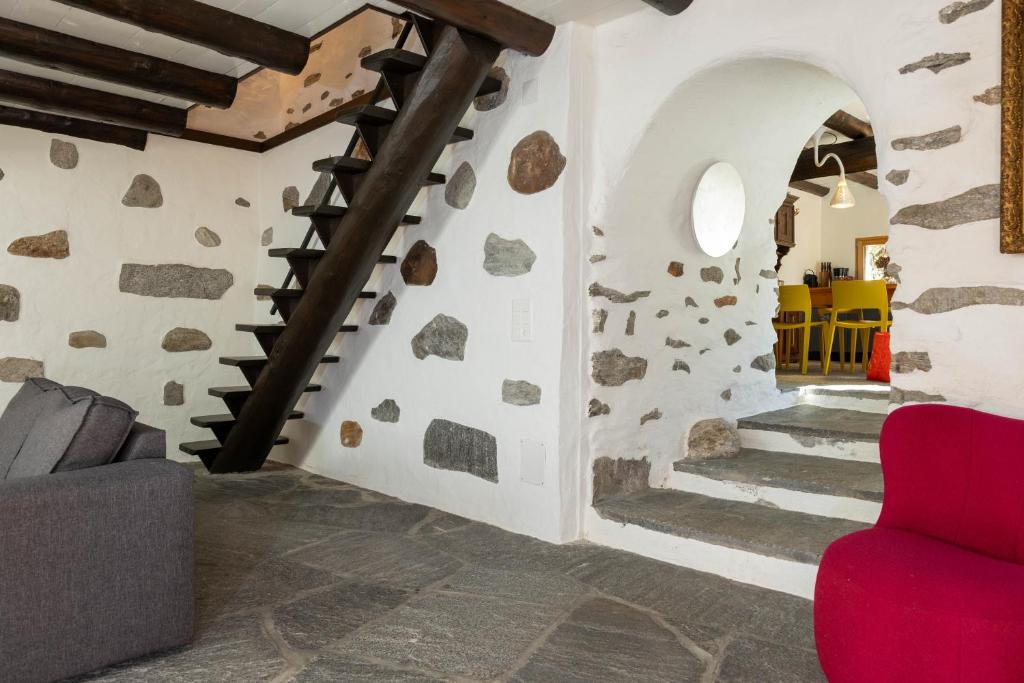 Posezení v ubytování Verzasca Lodge Ofelia