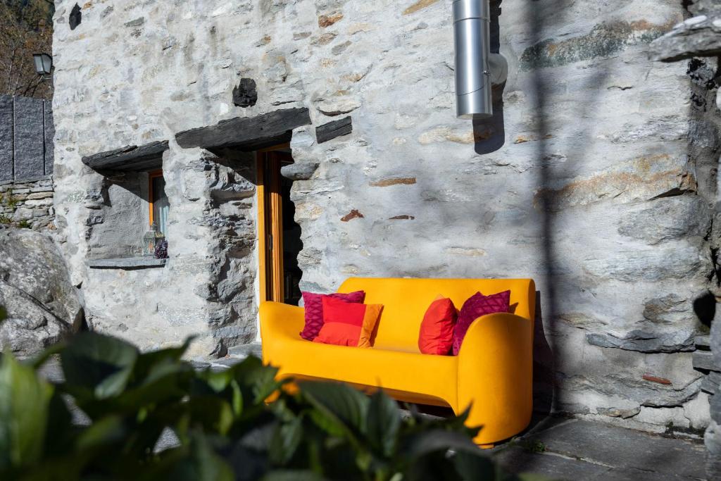 Posezení v ubytování Verzasca Lodge Ofelia