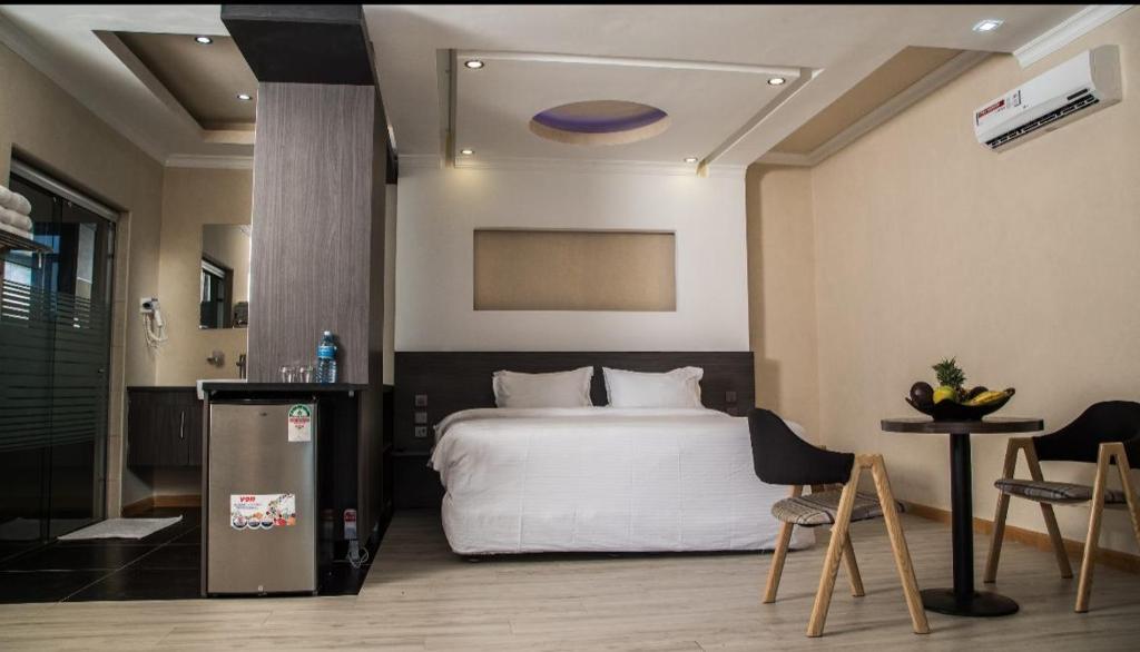 Postel nebo postele na pokoji v ubytování Charchoma Restaurant