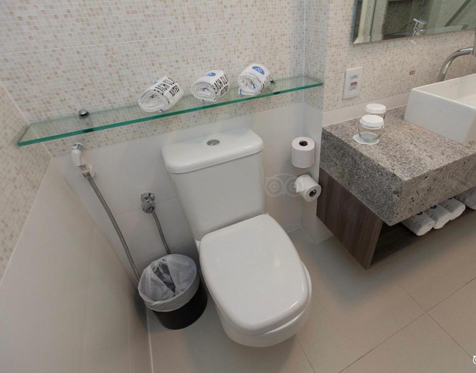 Koupelna v ubytování Radisson Hotel luxo ap 801