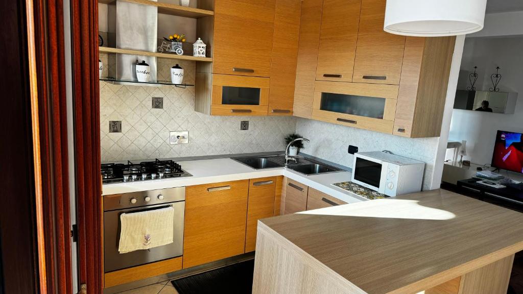 Kuchyň nebo kuchyňský kout v ubytování Eva Guest house apartment