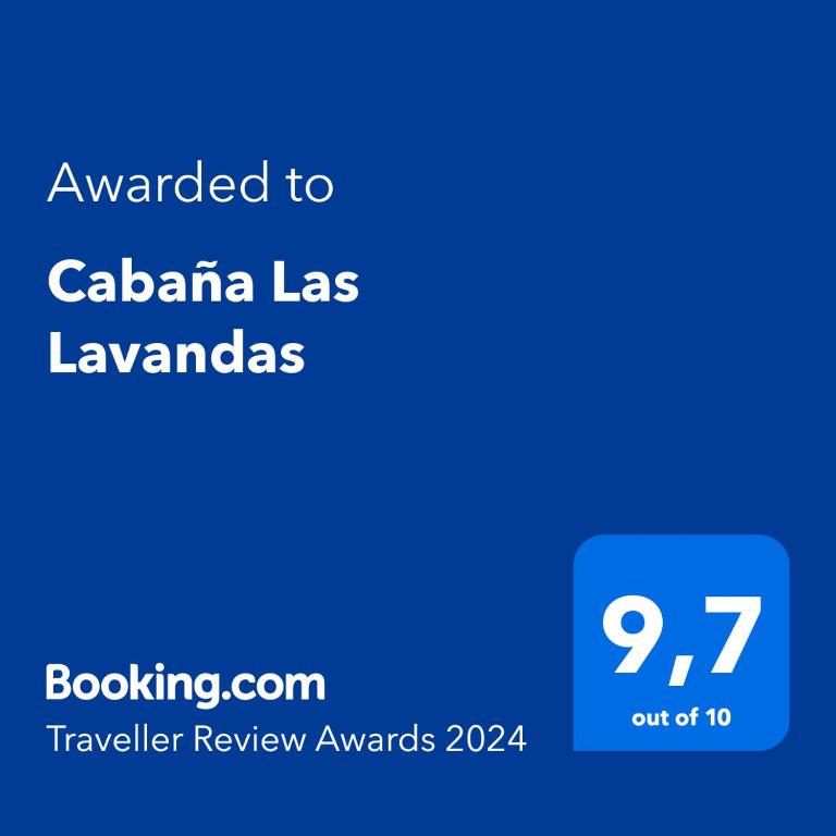 Certificato, attestato, insegna o altro documento esposto da Cabaña Las Lavandas