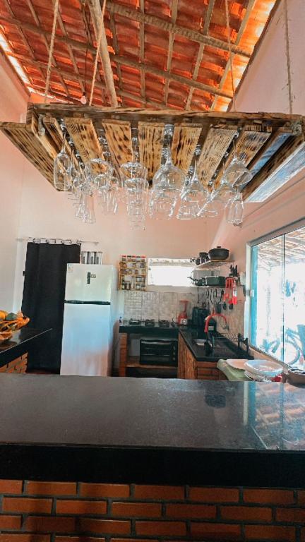 Kuchyň nebo kuchyňský kout v ubytování Hostel Caraivando