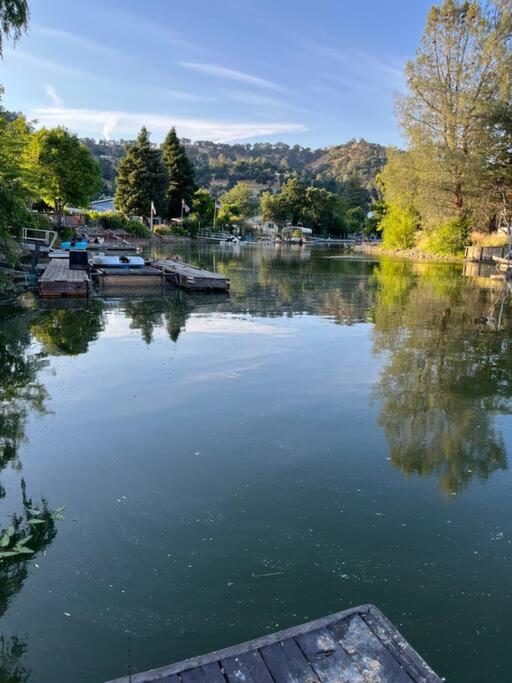 a view of a lake with boats in it at Dream Catcher Getaway in Clearlake Oaks