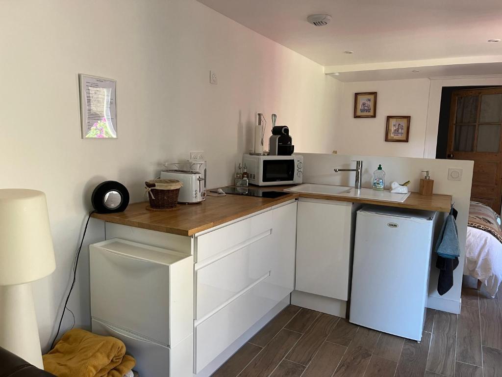 Kuchyňa alebo kuchynka v ubytovaní Studio cosy tout équipé en cœur de ville au calme