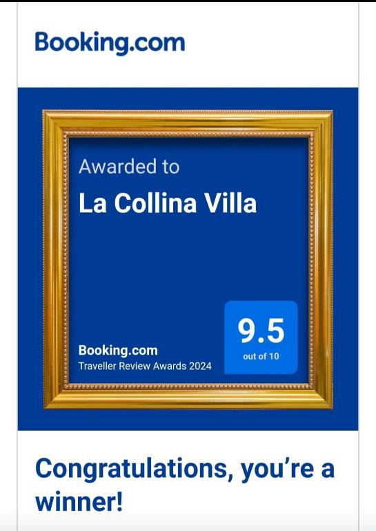 Certifikát, hodnocení, plakát nebo jiný dokument vystavený v ubytování La Collina Villa
