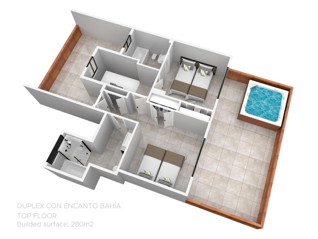 Plán poschodí v ubytovaní VACATION MARBELLA I Duplex con encanto Bahía, 280m2 Duplex Penthouse, Luxury Complex, A minute from the beach, 24-7 security, Best Beach in town