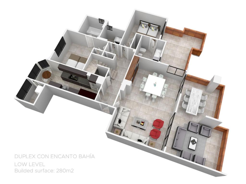 Plán poschodí v ubytovaní VACATION MARBELLA I Duplex con encanto Bahía, 280m2 Duplex Penthouse, Luxury Complex, A minute from the beach, 24-7 security, Best Beach in town
