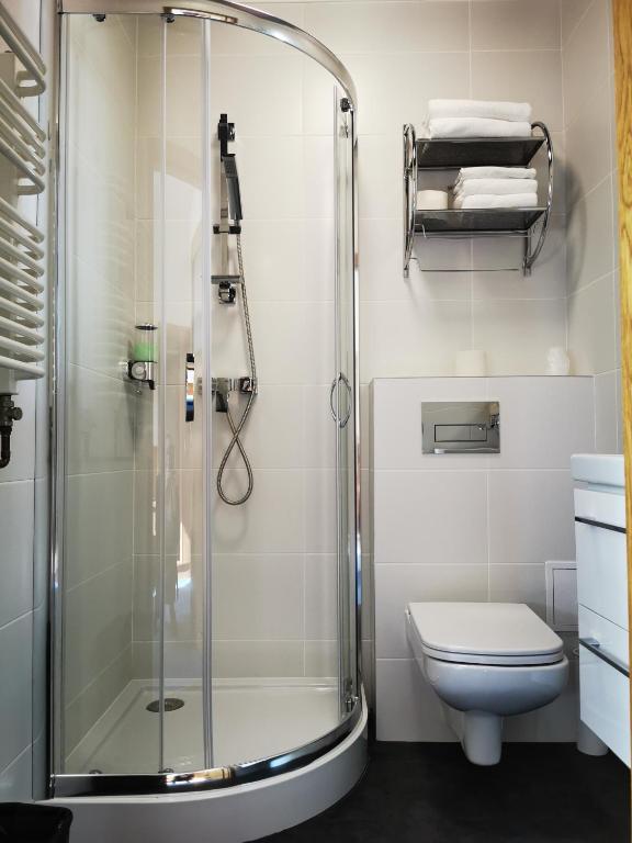 Koupelna v ubytování Hotel Daria
