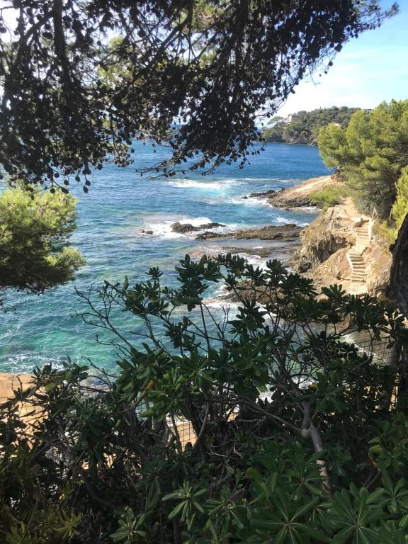 - une vue sur l'océan depuis une falaise dans l'établissement Salines de Giens, à Hyères