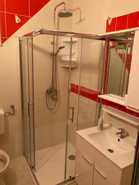 Koupelna v ubytování Villa Casabianca