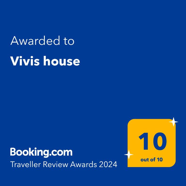 Certifikát, hodnocení, plakát nebo jiný dokument vystavený v ubytování Vivis house