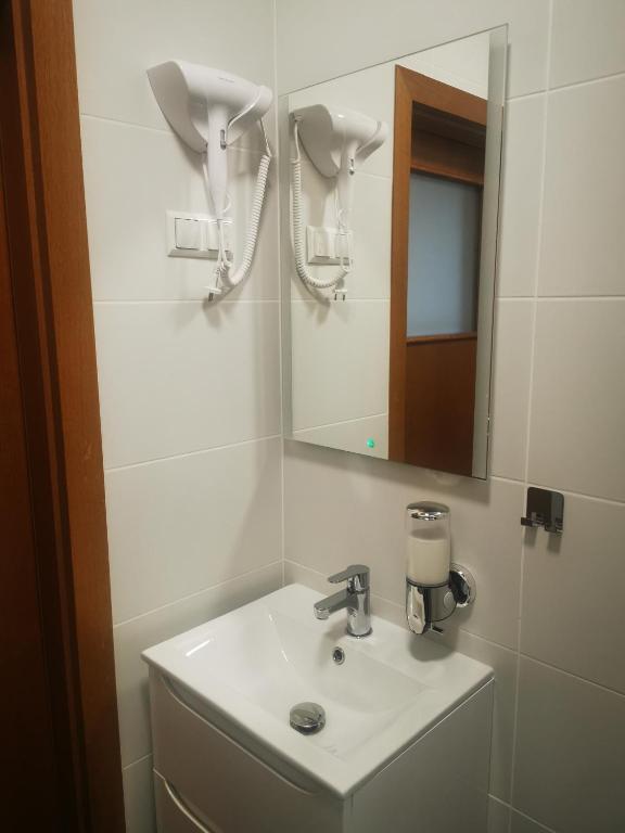 Koupelna v ubytování Hotel Daria