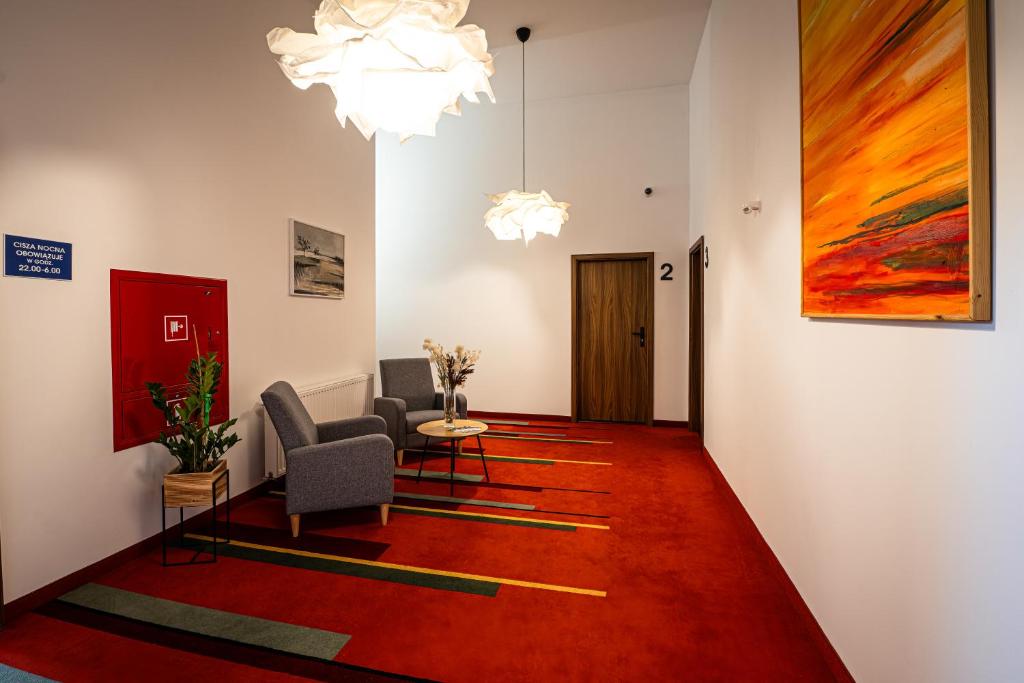 Posezení v ubytování Hotel i Restauracja Czarny Kos